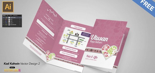 kad kahwin vector design2