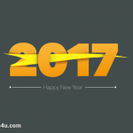 Happy new year 2017 Text Design vector