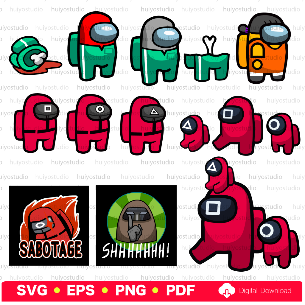 Squid Game Among Us vector