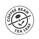 coffee bean and tea leaf logo vector