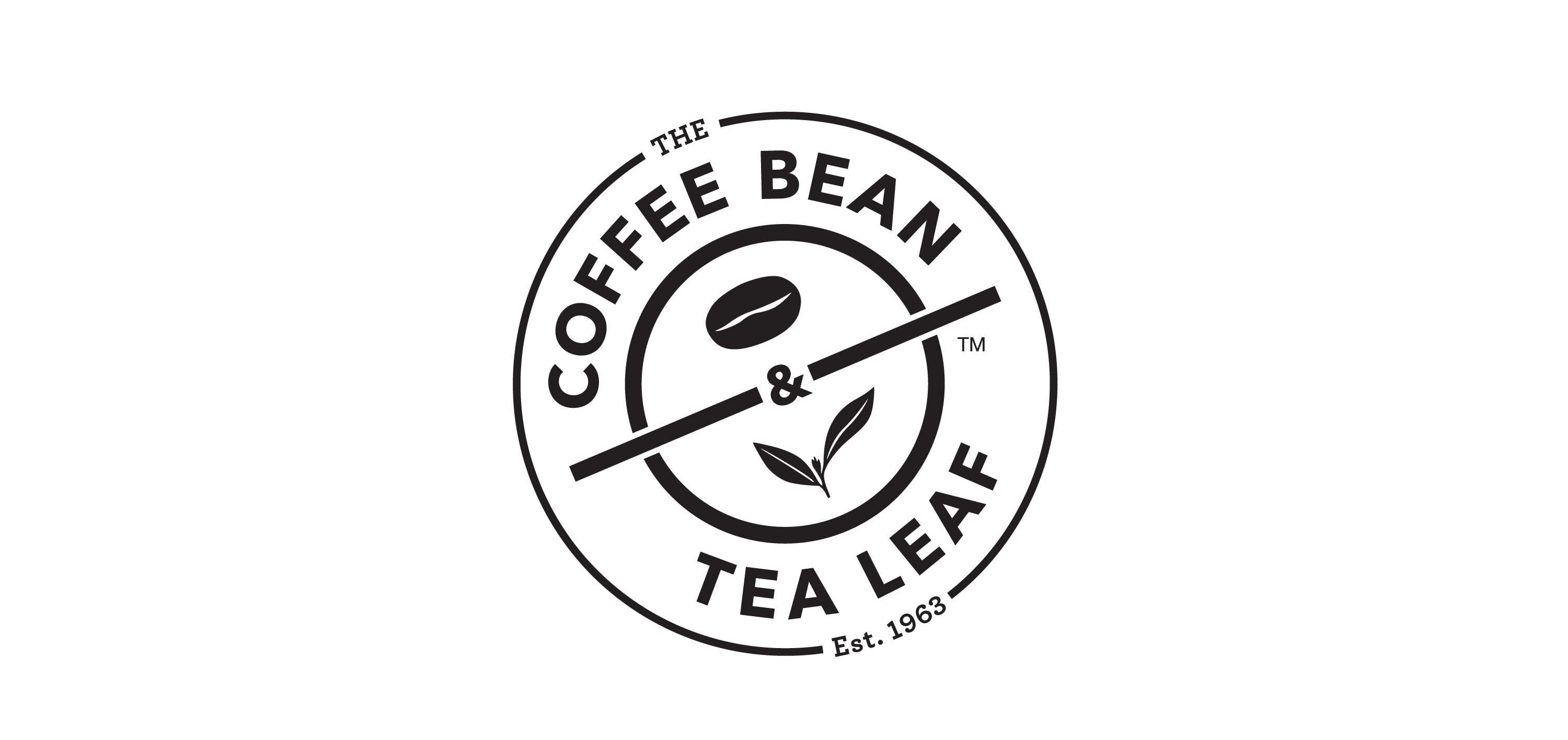 coffee bean and tea leaf logo vector